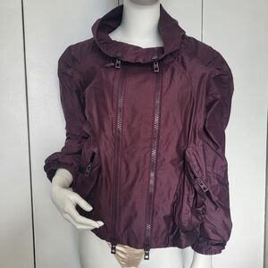 Stella McCartney For Adidas Burgundy Windbreaker Running Jacket